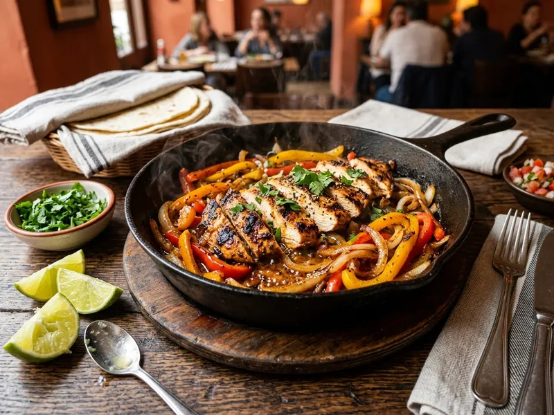 Döküm Tavada Tavuk Fajita